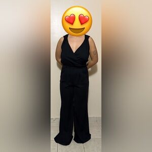 Black V-Neck Jumpsuit